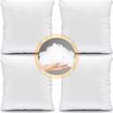 Fixwal 26x26 Inches Pillow Inserts Set of 4, White Polyester Indoor Decorative Pillow Inserts, Square Form Stuffer for Bed Couch Car