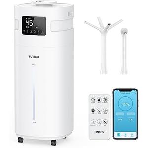TURBRO Commercial Humidifier, WiFi-Enabled, 5.3Gal/20L Ultrasonic Air Vaporizer for Large Rooms up to 2000 Sq Ft, UV-C LED, Top Refill, with 360°Nozzle for Whole House, Greenhouse, Plant