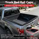 5.5FT Truck Bed Rail Caps Fit for 2015-2024,2025 Ford F150,TPE Bed Side Rail Protector & Tailgate Molding Cover, Automotive Exterior Accessories