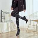 Sahabowi Women Tights, Sheer High Waist Pantyhose, Vintage Control Top Stockings, Sa Siwa12 (Black)