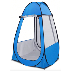 Pop Up Tent, Clear Outdoor Tents Sports Fishing, Rainproof and Windproof Beach Camping, Lightweight and Sturdy, Easy Set Up, UPF 50+ Portable Folding 39" x 64" (Thickened - Blue)