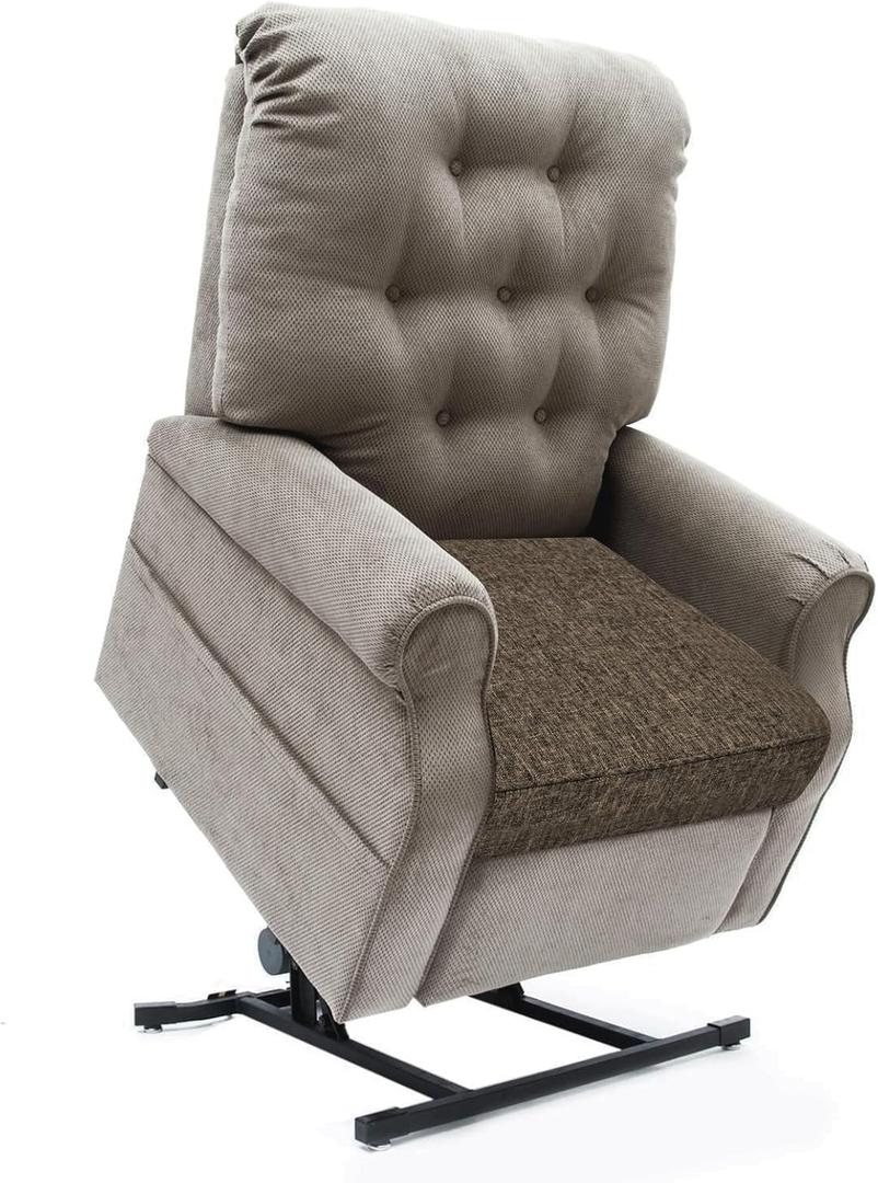 BUYUE Chair Lifting Cushion for Elderly 20" x 20" x 3", Friendly Woven Fabric High-Density Foam Recliner Chair Pad Couch Armchair Seat Cushion, Brown