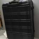 Ben Sherman Nottingham Lightweight Hardside 4-Wheel Spinner Travel Luggage, Charcoal, 24-Inch Checked