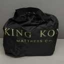 King Koil Luxury Air Mattress Queen with Built in Pump, Integrated Premium Pillow Inflatable Airbed for Guests, Camping & Home (Black)