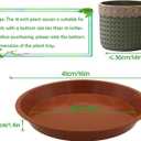 4 Pack 16 Inch Round Plant Saucers for Less 14 Inch Pot Indoors Outdoors Plant Trays for Pots Planter Saucer Plastic Drip Tray Planter Water Tray(Terracotta, 16"(4pcs))