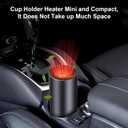 ELOHEI 12V Car Heater, 150W 2 in 1 Fast Portable fan Heater and Defroster for Car Windshield, Car Heater that Plugs Into Cigarette Lighter with Suction Holder for All Cars (Black)