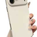 Caseative Solid Color Full Camera Lens Protection Compatible with iPhone Case (White,iPhone 17 Pro Max)