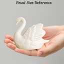 1 x Ceramic Swan Figurine - Modern Minimalist Porcelain Statue Art Decor, Knick Knacks Home Decor for Living Room, Office, Desk, Shelf Decoration (White)