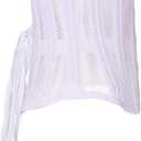 Latex Waist Trainer for Women Underbust Sport Workout Corset Girdle Shapewear Hourglass Body Shaper (White, S)
