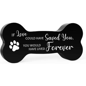 Pet Memorial Ornament Remembrance Gifts Loss of Dog Sympathy Gift Bone Shape Decor Ornament for Dogs Bereavement Gift for Pet Lover Memorial Gift for Pet Owner Pet Lover 5x2.4 Inch Bone Shape