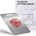 100% Titanium Cutting Board for Kitchen - Dishwasher Safe Chopping Boards with Handle, Reversible Charcuterie Board for Home Counter Outdoor Camping Housewarming Gifts for Women