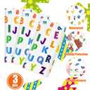 3Pcs Alphabet Plastic Tablecloth, 54 x 108 Inch Educational ABC Alphabet Party Table Cover for Early Learning, Boys and Girls Birthday Party Supplies