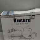 Kitsure Large Dish Drying Rack - Extendable Dish Rack, Multifunctional Dish Rack for Kitchen Counter, Anti-Rust Dish Drainers with Cutlery & Cup Holders 19.2"-26.7" L x 12.9" W, Green (Standard)