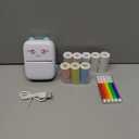 Mini Printer Portable, Inkless Sticker printer with 8 Rolls Paper, Bluetooth Wireless mini thermal printer Compatible with iOS + Android for Journal, Memo, Photo, Print Pod Gifts for Girls Kids