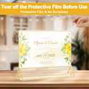 EHWINE 8 Pack Acrylic Sign Holder 8.5 x 11 Horizontal, Double-Sided Stand up Table Top Sign Holders, Gold Acrylic Picture Frame Menu Flyer Paper Holder Display Stand for Office Business Store Wedding Party