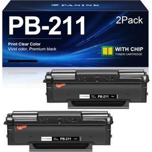 PB-211 Toner Cartridge Replacement for Pantum PB-211 PB211 PB-211EV PB211EV Compatible with P2502w P2500W P2500NW P2207 P2500 M6550 M6550W M6550N M6600 M6600W M6600N(2 Pack)