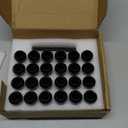 GAsupply 14x2 Lug Nuts Black, M14x2 Closed End Acorn Tuner Lug Nuts for Aftermarket Wheels, 2 Inch 50mm Tall, 24 Pack +1 Spline Lug Nut Key