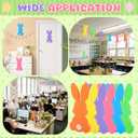 12 Pcs 12'' 3D Large Sponge Easter Decoration, Colorful Bunny Signs DIY Rabbit Craft for Basket Buckets Decor Spring Easter Party Wall Home Office Wreath Lawn Indoor Outdoor Decor Supplies