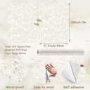 Theper Beige Peel and Stick Wallpaper Boho 17.3"118" Modern Striped Removable Self Adhesive Wallpaper for Bedroom Waterproof Wall Paper White and Gold Contact Paper Vinyl