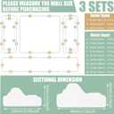 Pangda 3 Set Peel and Stick Wall Molding Kit Panel, 32x47in+63x47in