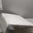 Bedluxe Wedge Pillow, 10 inch Bed Wedge Pillow for Headboard, Pillow Wedge for Acid Reflux Relief, Sleeping, Back Pain Relief, Snoring, Triangle Pillow Wedge - Cooling Memory Foam Top, White/Grey