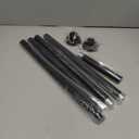 Bonpally Adjustable Tension Curtain Rod, 32-75 Inches Non-Slip Stainless Steel Shower Curtain Rod, Rust-Resistant Telescoping Rod for Bathroom, Kitchen, Dorm, RV, No Drilling, Easy to Install, Black