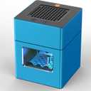 Aluminum Housing Smokeless Ashtray, Multifunctional 3 in 1 Smoke Ashtray with Lighter & USB Rechargeable, HEPA Filter, Home or Office (Blue)