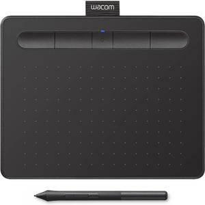 Wacom Intuos Small Bluetooth Graphics Drawing Tablet, 4 Customizable ExpressKeys, Portable for Teachers, Students and Creators, Compatible with Chromebook Mac OS Android and Windows - Black