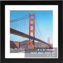 OMISHE 9x9 inch Picture Frame Black for Wall Hanging or Tabletop Poster, Frame Display 7x7 inch with Mat or 9x9 Without Mat, Square Wall Gallery Photo Frame, Black