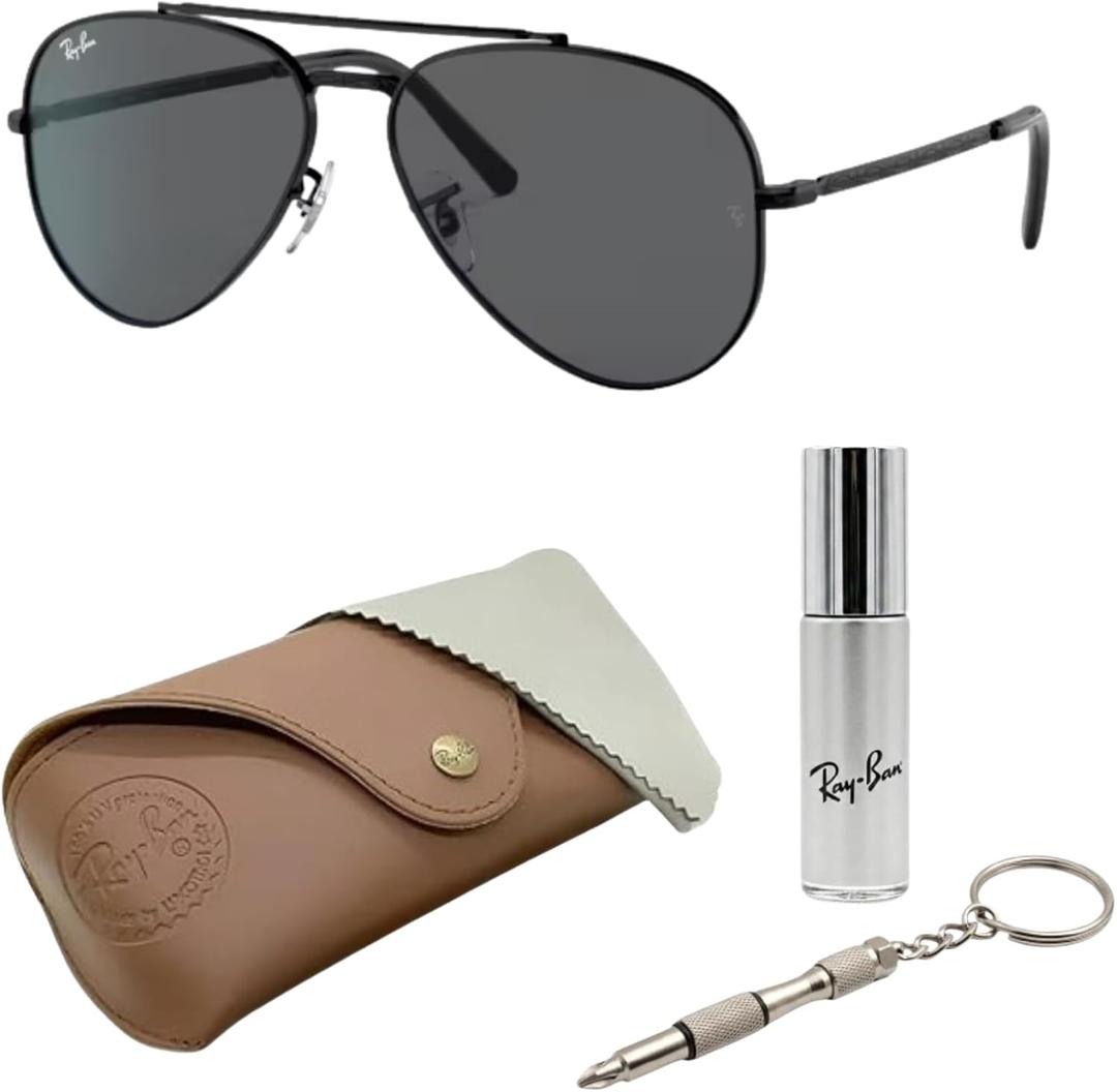 Ray-Ban RB3625 NEW AVIATOR Pilot Shaped Sunglasses for Men & Women with Official RAYBAN Eyewear Kit
