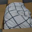 Plaid size 80*90 Comforter Set Dark Blue 5 Pieces College Dorm Bed in a Bag | Reversible Checkered Farmhouse Bedding Sets for Boys Girls Teen with Sheets, Pillowcase & Sham, size 80*90