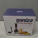 Ganiza Immersion Blender 5 in 1 Hand Blender Max 1000W Heavy Duty Motor, 16 Speed Mode Handheld Blender Stainless Steel Blade With 800ml Mixing Beaker, 600ml Chopper, Whisk and Milk Frother