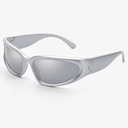 LIKSMU Wrap Around Street Fashion Sunglasses for Women Men Swift Oval Trendy Y2K Shades