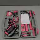 Hi-Spec 35pc Pink Tool Kit with 3.6V USB Electric Screwdriver and Drill Set. Complete Women Tool Set