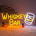 Whiskey Bar Neon Sign LED Neon Lights For Wall Decor Light Up Bar Signs For Home Bar Cart Restaurant Man Cave Beer Cafe Bistro Club Party Decorations Gift