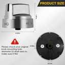 WB03X24818 Gas Stove Knob Replacement for G-E Cooktop - Stainless Steel G-E Profile Stove Knobs Fit JGB645EEK1ES JGB660EEJ1ES JGB700EEJ1ES JGB700SEJ1SS | 5 Pack