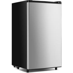 NEWBULIG Mini Fridge with Freezer 3.2 Cu.Ft Small Refrigerator for Office, Dorm, Small Fridge with Adjustable Thermostat, Energy Saving, Singel Door, Sliver (31.4"*18"*17.5", Silver)