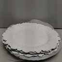 MAONAME White Charger Plates Set of 12, Reef Plate Chargers for Dinner Plate, Plastic Decorative Plates for Table Setting, Thanksgiving, Christmas