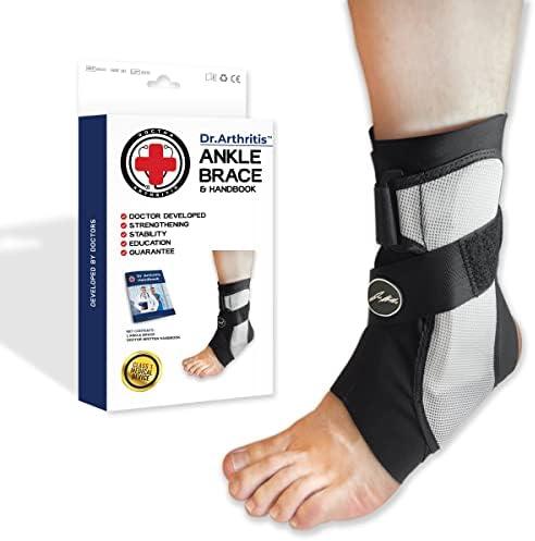 Pack of 2, Dr. Arthritis Doctor Developed Ankle Brace for Sprained Ankle, Support Stabilizer Splint for Injured Foot – Foot Brace/Achilles & Peroneal Tendonitis – Ankle Brace For Women/Men (Large, Single, Left)