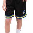 Ultra Game Boys NBA Official Soft Air Mesh Premium Basketball Shorts - Classic Fit (10-12, Black)