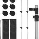 OCEANBROAD Boat Cover Support Pole Adjustable Telescoping Aluminum Pole with Straps, for V Hull/Jon/Pontoon Boat, 2 Pack