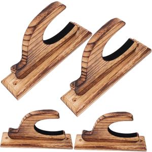 4Pcs Wall Mounted Sword Holder Rack Wooden Display Stand for Swords Wands and Collectibles Elegant Storage Organizer for Home