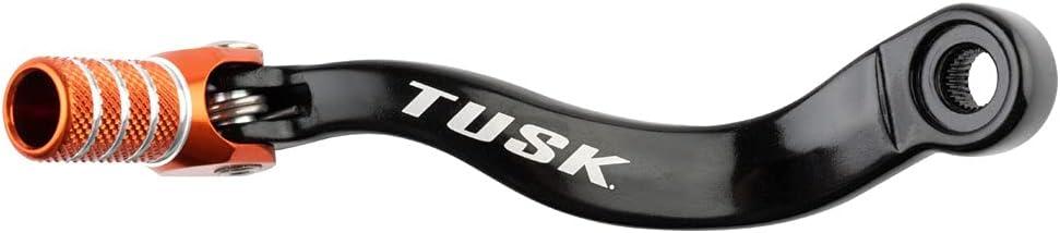 Tusk Folding Shift Lever Stock Black/Orange Tip Compatible with KTM 500 EXC-F 2017-2023/450 SX-F 2017-2022