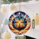 2 x Christmas Ornaments, Christian Cross Ornament, Xmas Decor, Christmas Tree Ornaments, Xmas Decorations for Tree, Holiday Ornament, Christian Gift, Religious Gifts