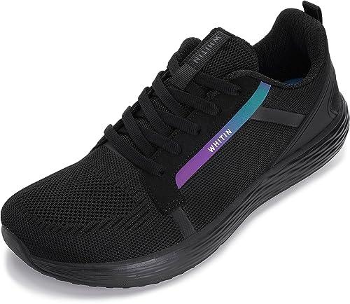 WHITIN Men's Wide Toe Box Running Shoes + Zero Drop Sole | Rubber Outsole, 41