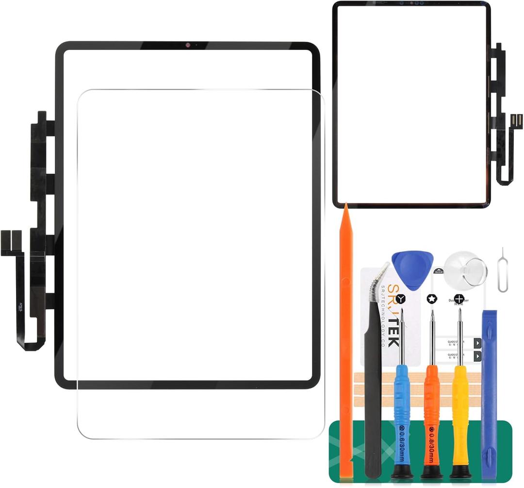 SRJTEK for iPad Pro 12.9 5rd 2021 Screen Replacement for iPad Pro 12.9 6th LCD Screen 2022 A2436 A2437 A2764 Display Digitizer Repair Kit Black (Without LCD)