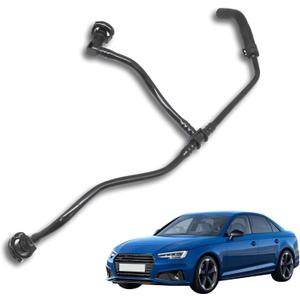 Radiator Overflow Hose Cooling Breathe Tube Fit for Audi A4 2017-2020 A4 Quattro 2017-2021 A5 Quattro 2018-2020 A5 Sportback 2018-2020 Coolant Expansion Tank Bypass Line # 8W0121081AN