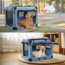 Petprsco Soft Collapsible Dog Crate, 40 inch Portable Dog Crates for Large Dogs, XL Dog Crate for Travel, 3 Door Foldable Pet Kennel with Durable Mesh Windows Indoor & Outside
