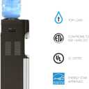 Brio Essential Series Top Loading Water Cooler Dispenser - Tri Temp Dispense, Child Safety Lock, Holds 3 or 5 Gallon Bottles - UL/Energy Star Approved