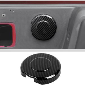 JWWY Spare Tire Lock Cover Trim Decoration Protective Fit for 2014-2024+ Chevy Silverado Colorado GMC Canyon,GMC-Sierra, Exterior Accessories Carbon Fiber